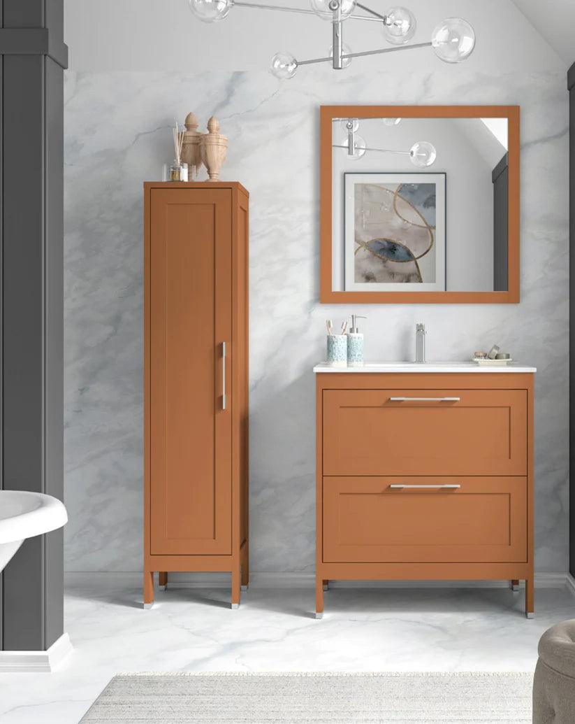 Columna de baño Toscana Sunset Mate | 1 puerta y estantes regulables
