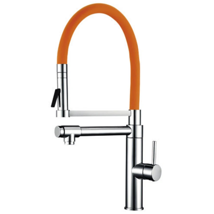 Grifo Pilot naranja con caño | Monomando con estilo