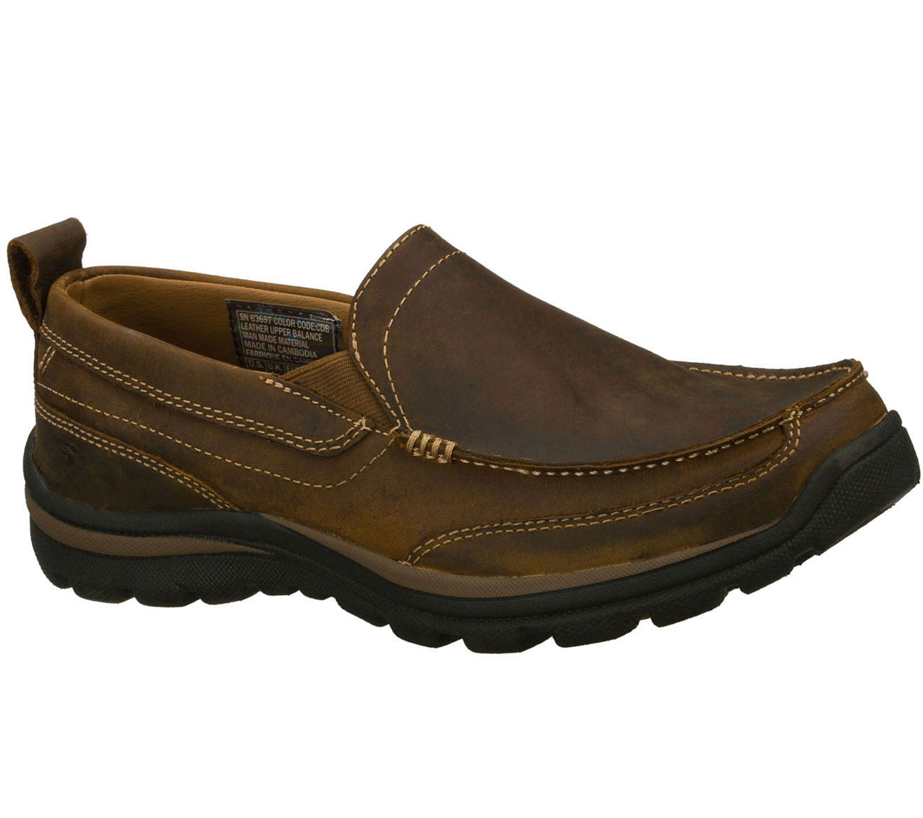 skechers men's gains slip on shoes