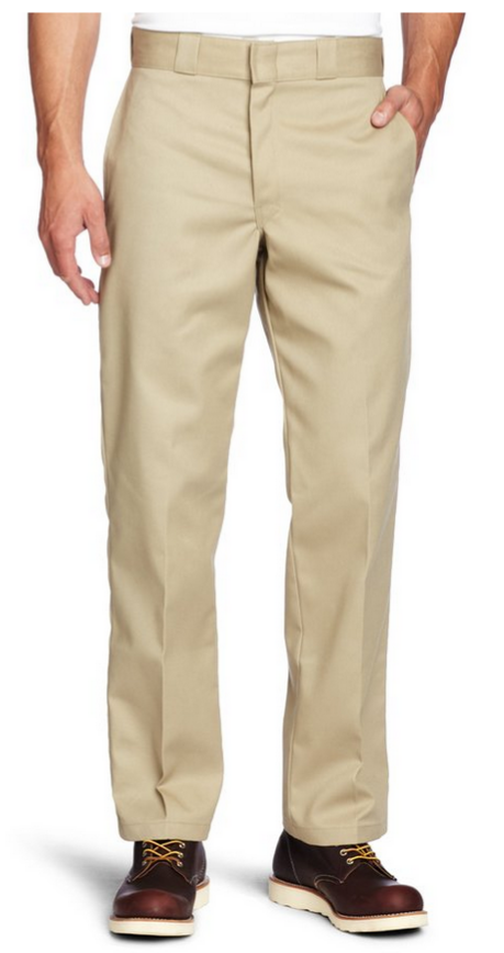 Dickies Pants: Men's Wrinkle Resistant Original 874 Work Pant Khaki ...