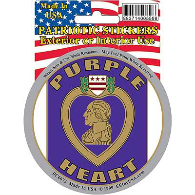 Sticker: Purple Heart (3-1/4")