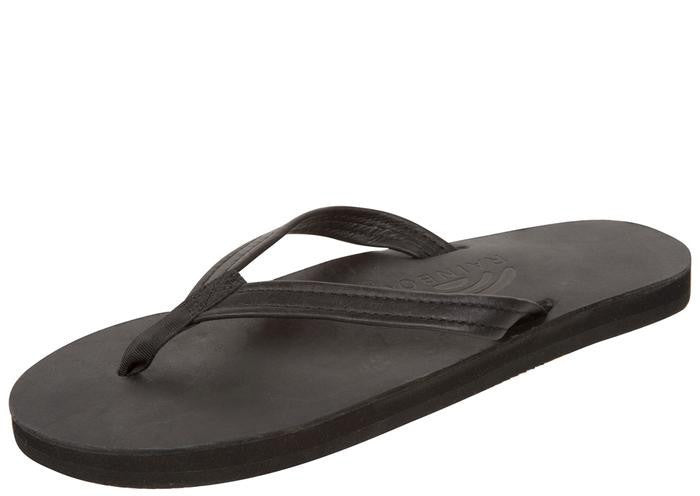 single layer premier leather with arch support and a narrow strap