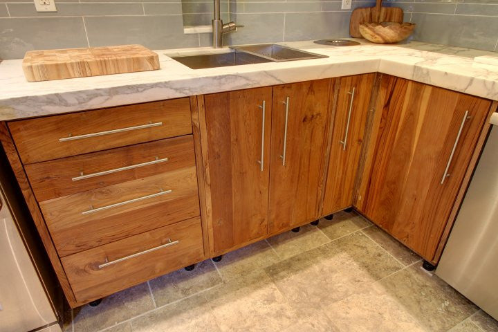 Inde Art Custom Build Kitchen Cabinets With Solid Reclaimed Teak