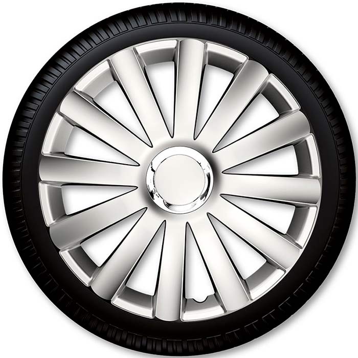 15 " Spyder Pro Silver Hjulkapselsæt