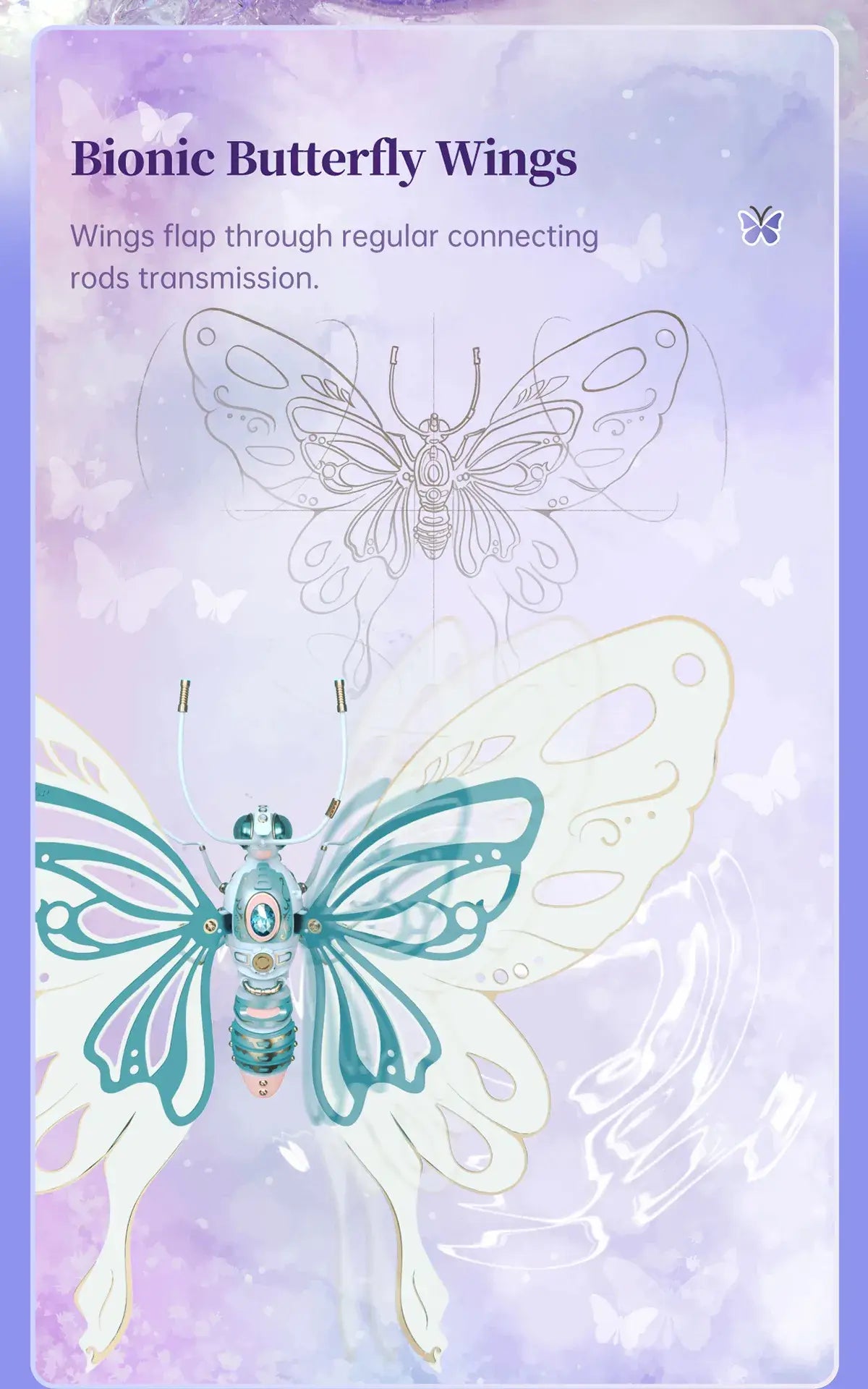 Butterfly DIY Mechanical Puzzle - Toys Quiz 01