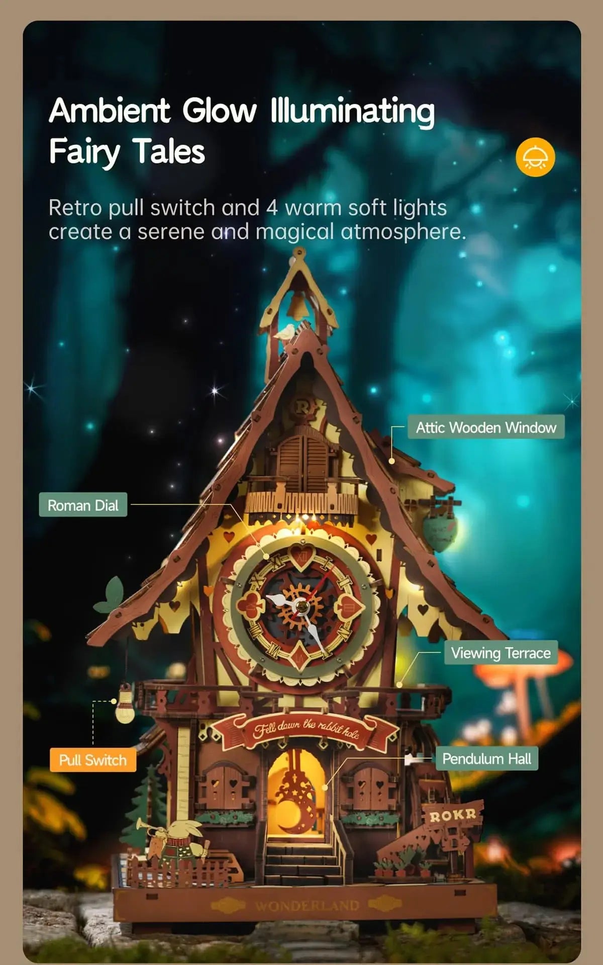 Cuckoo Clock Mechanical 3D Wooden Puzzle