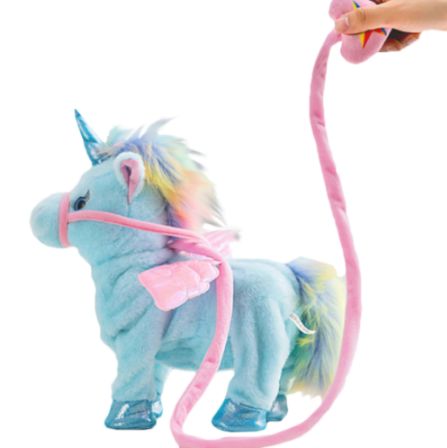 electric walking unicorn plush toy