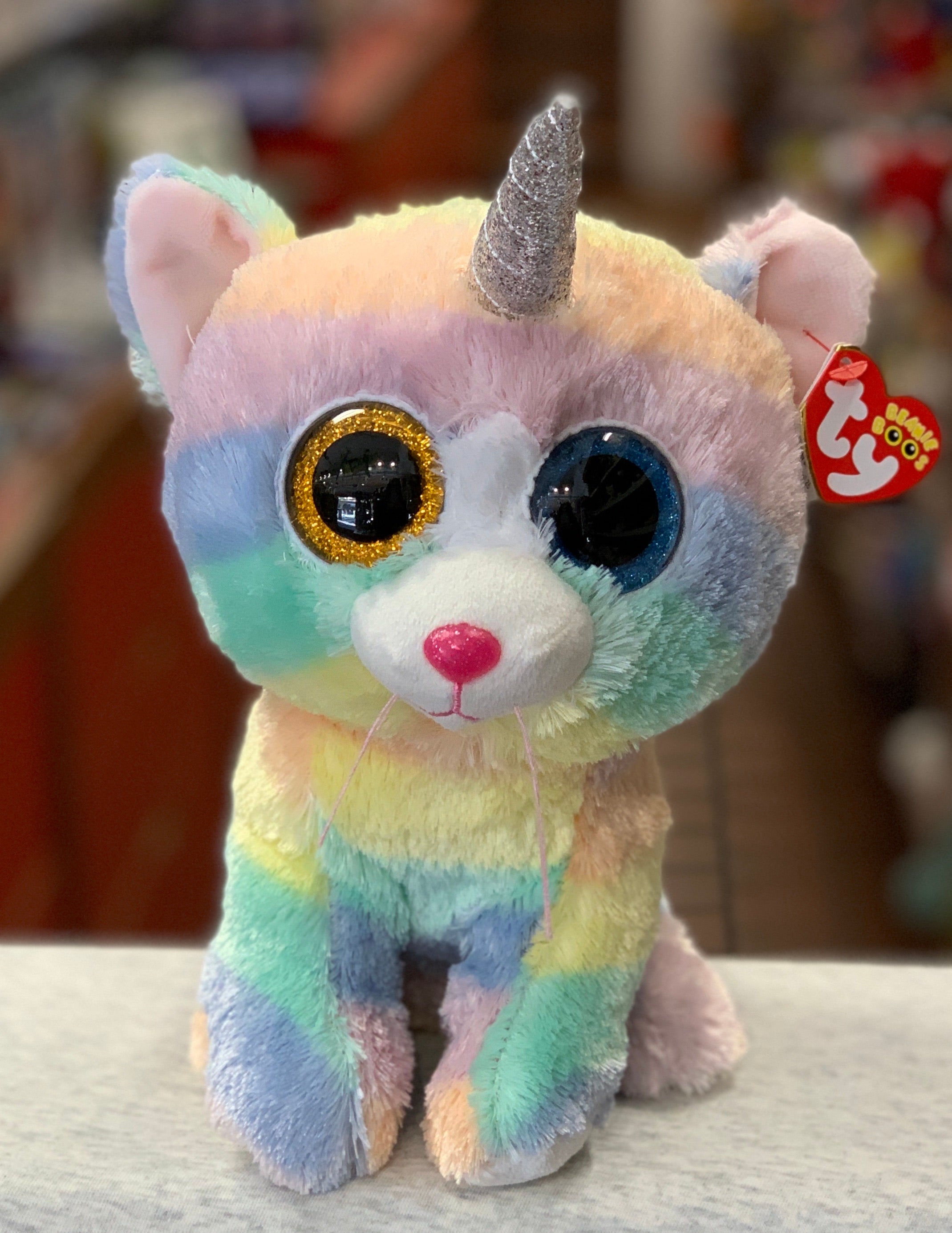 Ty Beanie Boo Heather the Cat (Without Horn) 6 Inch Plush Soft Toy