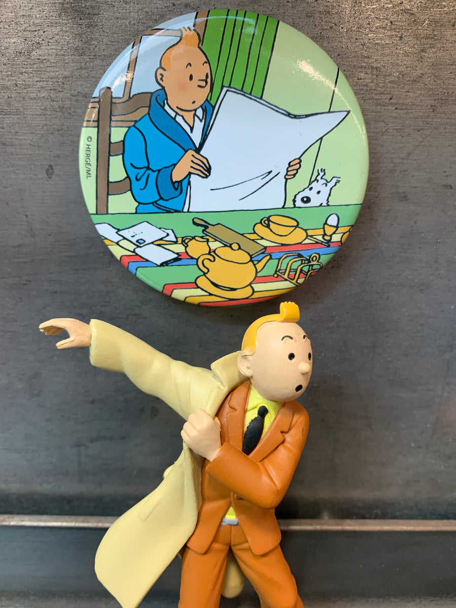 Tintin Reading Newspaper Magnet – Sausalito Ferry Co