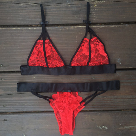 Lingerie & Underwear-Shop Women's Lace Panties & Bralette Set Online ...