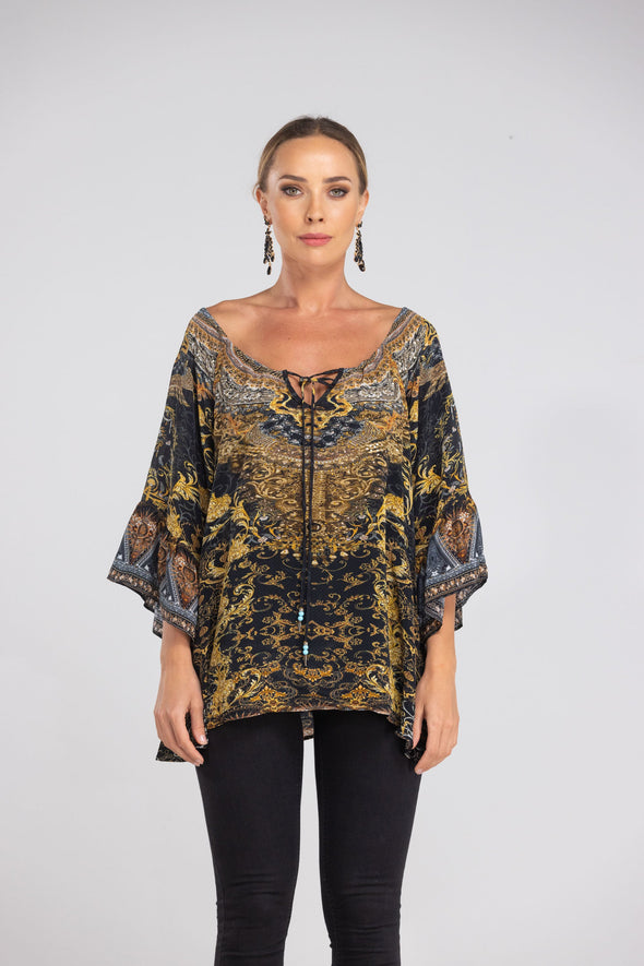 TheSwankStore Luxe Designer Silk Resortwear Fashion For Stylish Women