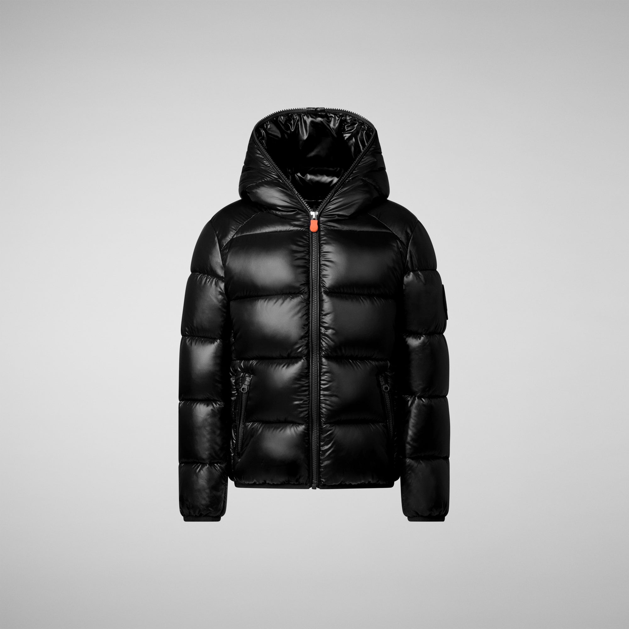 Boy's Artie Hooded Puffer Jacket in Black - Save The Duck USA product image