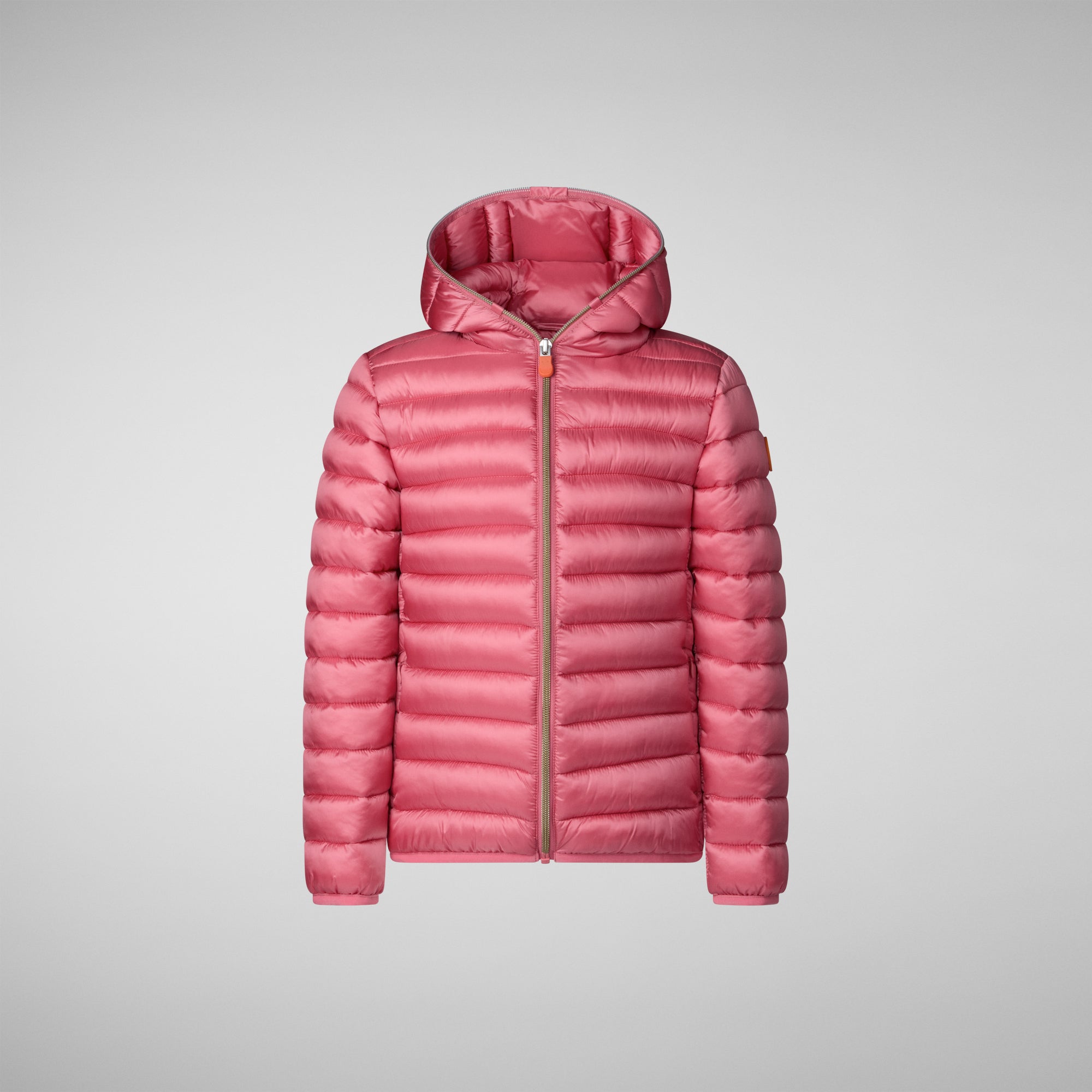 Girls' Hooded Animal free Puffer Jacket Iris in Bloom Pink