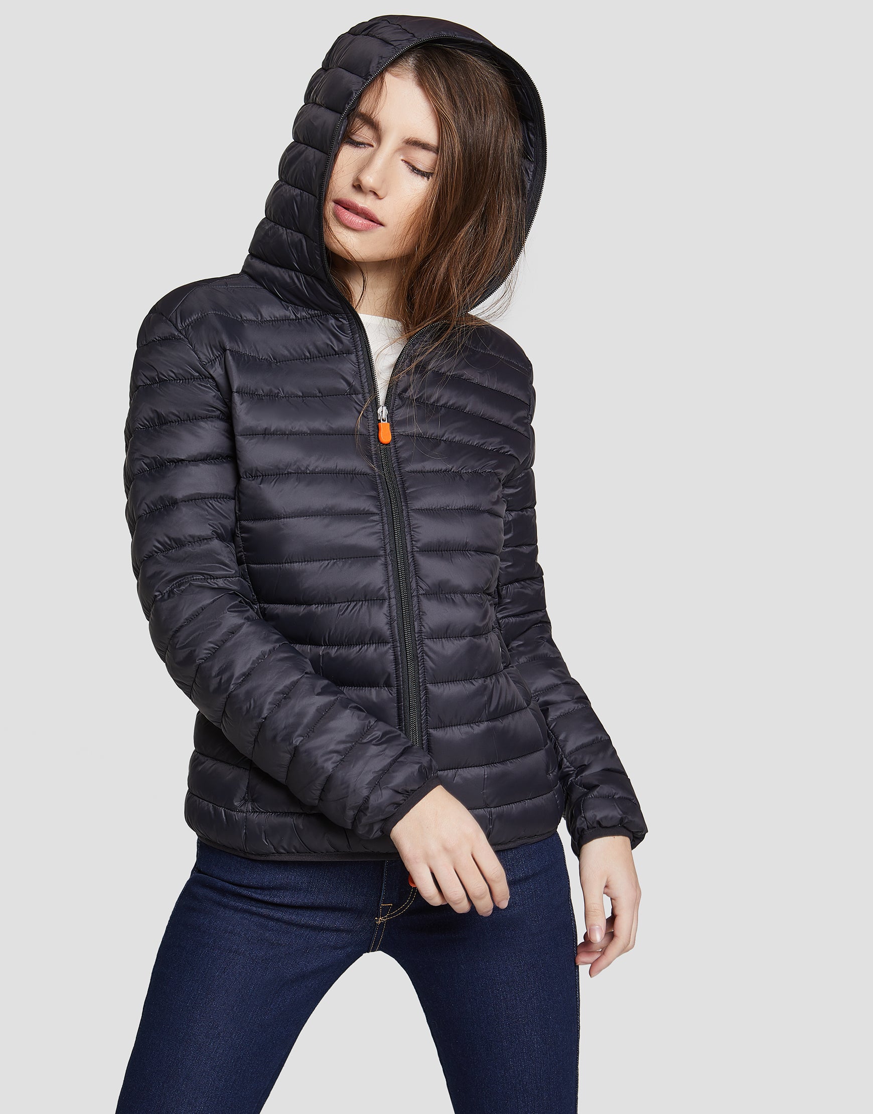 hooded puffer jacket ladies