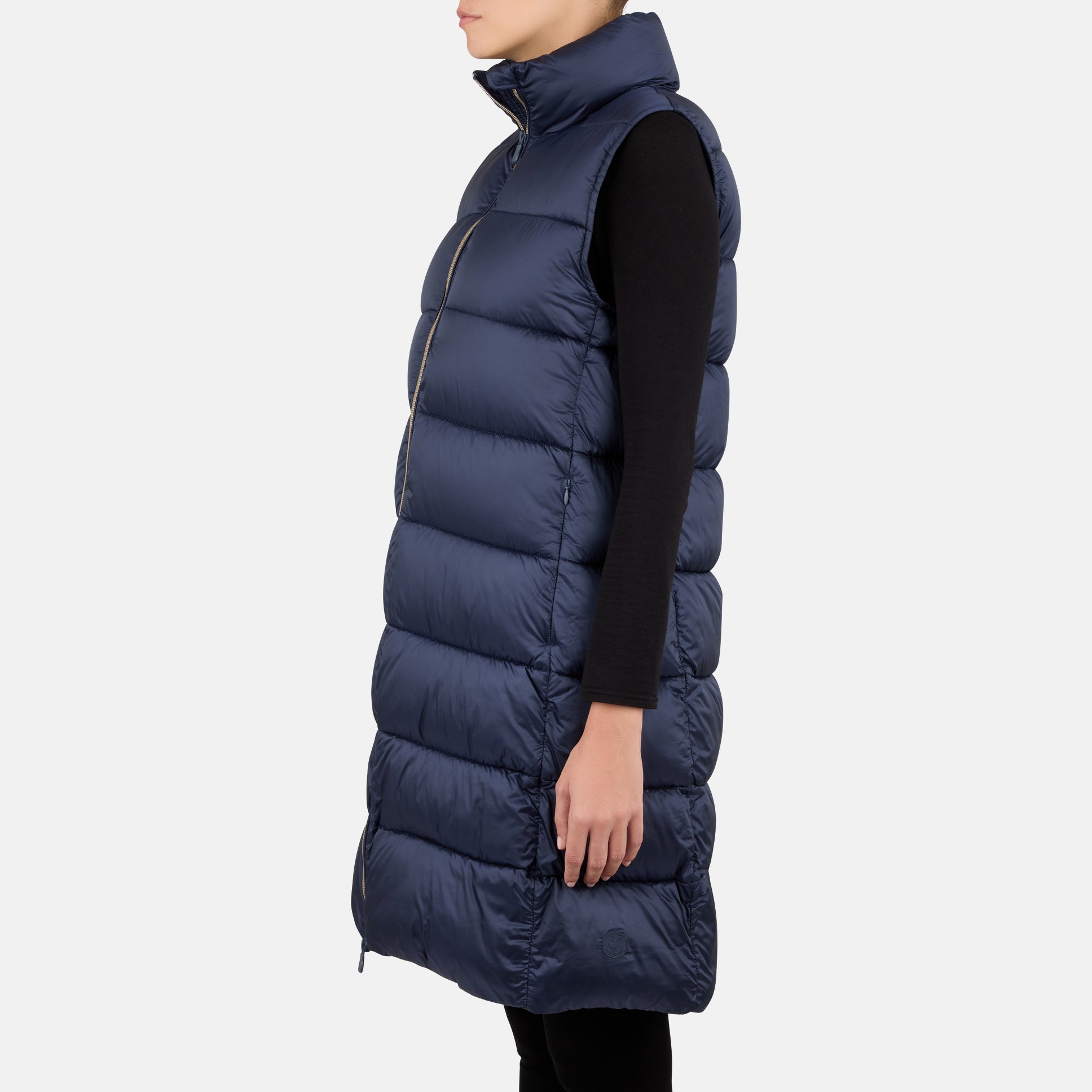 Women's Skyler Long Vest with Standing Collar