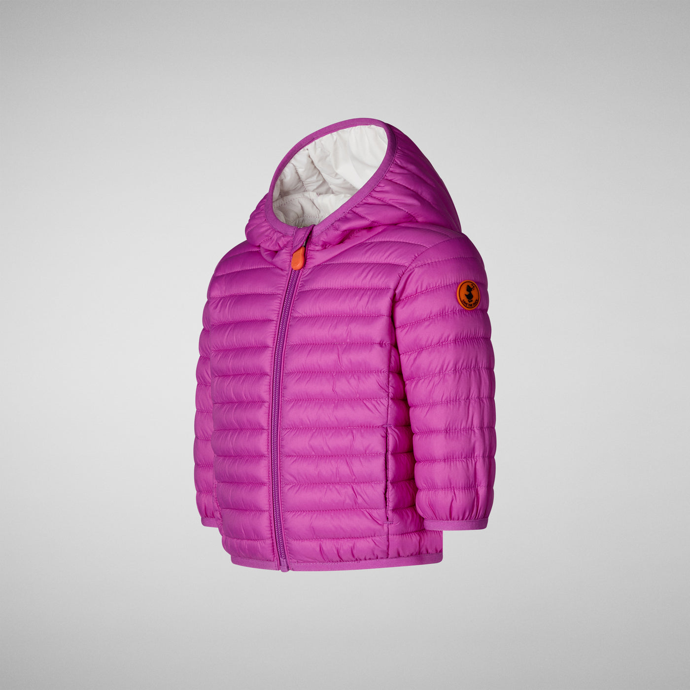 Babies' Nene Hooded Puffer Jacket in Orchid Violet