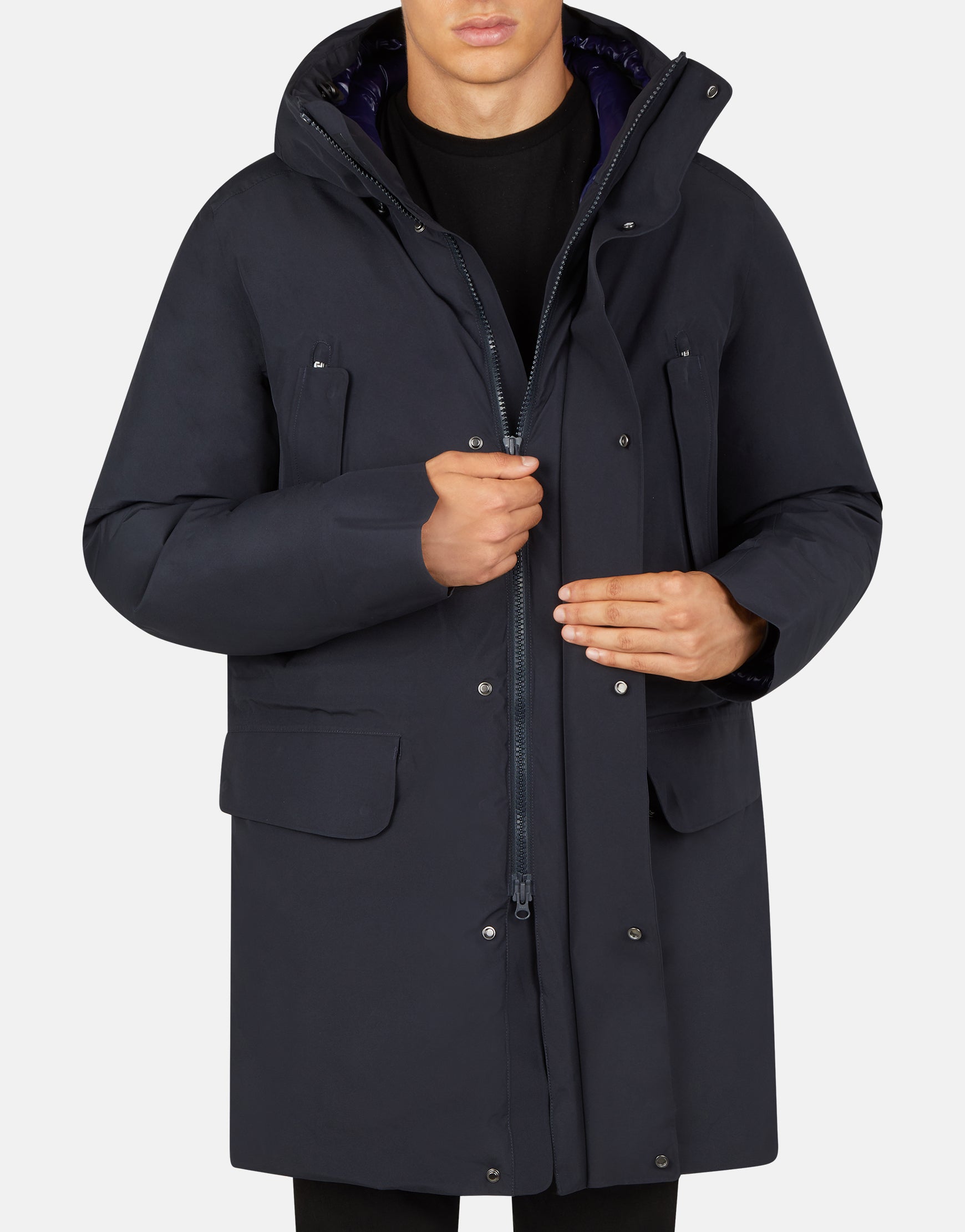 hooded coat