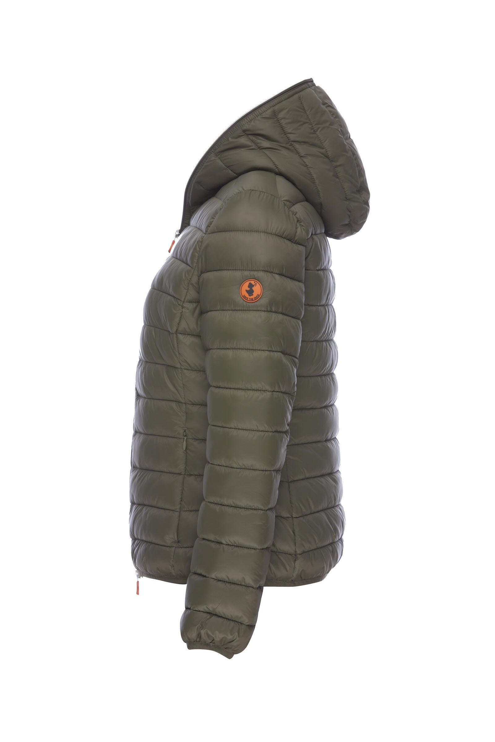 women's olive puffer coat