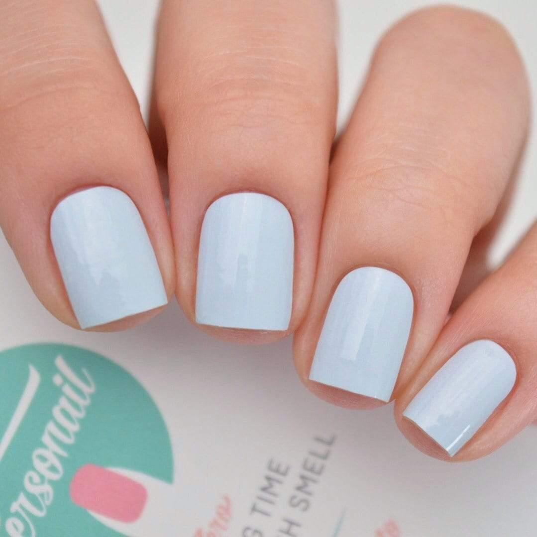 sky blue nail polish