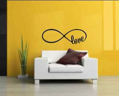 Love Infinity Loop Romantic Bedroom Wall Lettering Vinyl Decal Sticker –  Word Factory Design