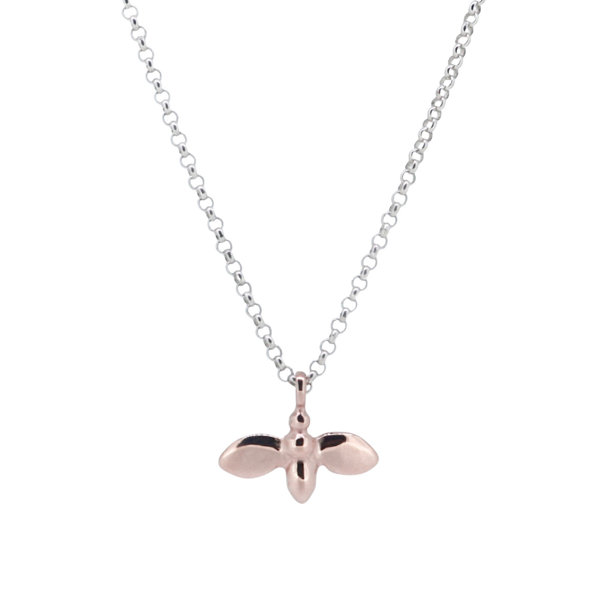 Rose Gold Honey Bee X Silver Necklace– Muse Studio