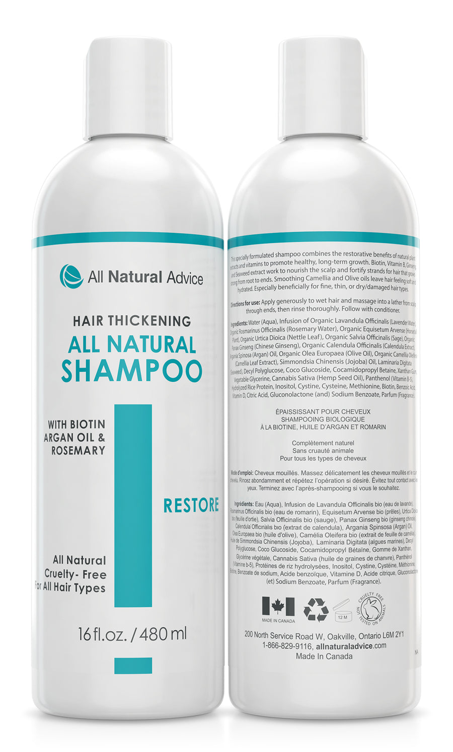 Hair Thickening Shampoo Only - All Natural Advice