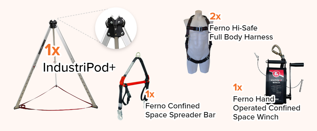 Ferno Confined Space Kit with InudstriPod+ Plus