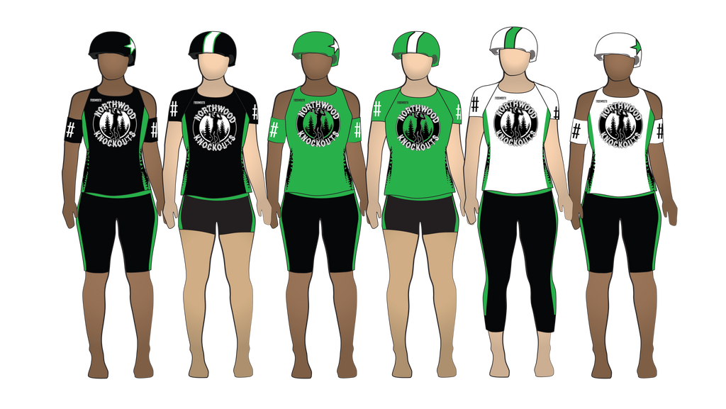 Northwoods Derby Knockouts Uniform Collection | Custom Roller Derby Uniforms by Frogmouth
