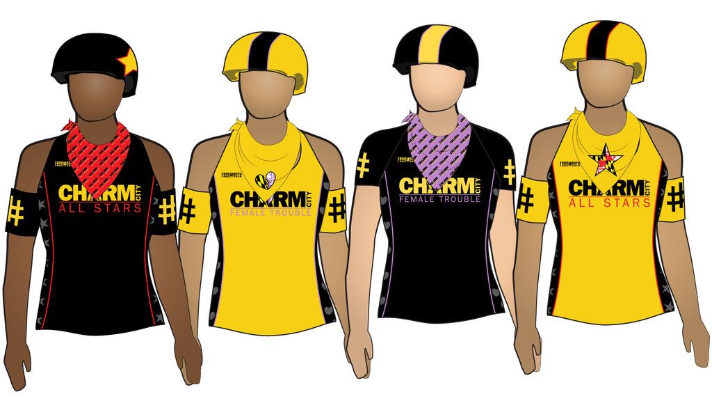 Charm City Roller Girls 2016 Uniform Collection / Custom Roller Derby Uniforms by Frogmouth