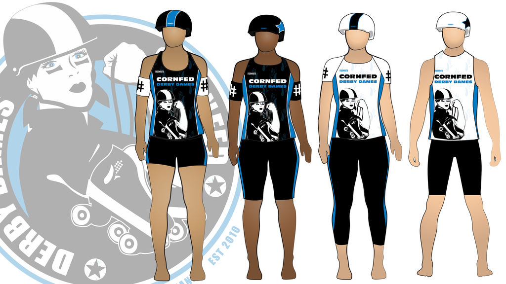 Cornfed Derby Dames Uniform Collection | Custom Roller Derby Uniforms by Frogmouth