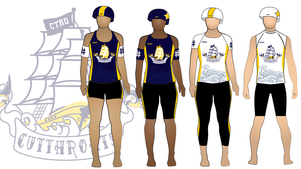 Connecticut Roller Derby Cutthroats Uniform Collection | Custom Roller Derby Uniforms by Frogmouth