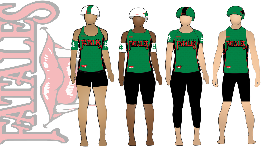 Jacksonville Roller Derby First Coast Fatales | Custom Roller Derby Uniforms by Frogmouth