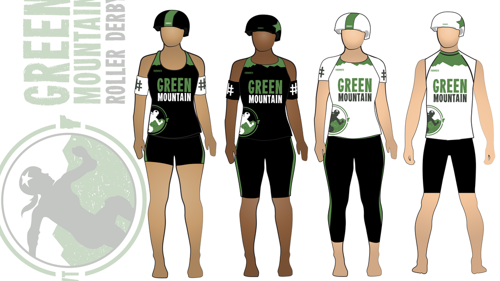 Green Mountain Roller Derby Uniform Collection | Custom Roller Derby Uniforms by Frogmouth
