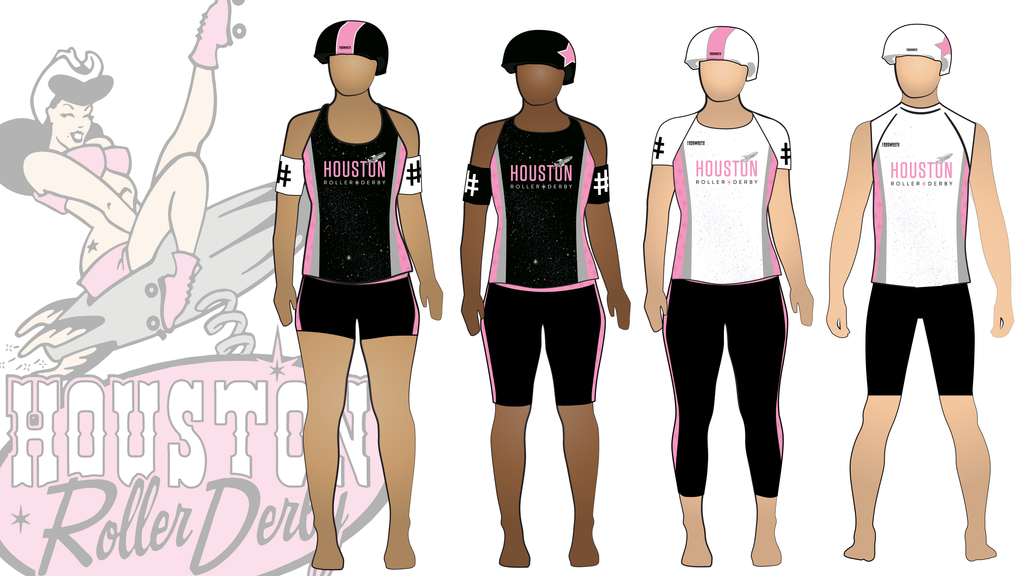 Houston Roller Derby All Stars Uniform Collection | custom roller derby uniforms by Frogmouth