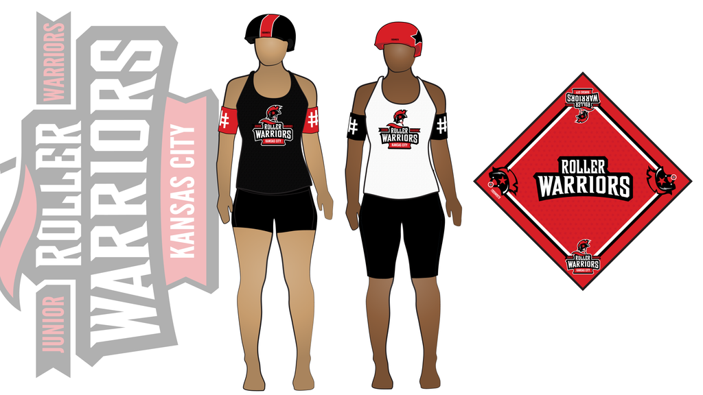 Kansas City Junior Warriors Uniform Collection | Custom Roller Derby Uniforms by Frogmouth