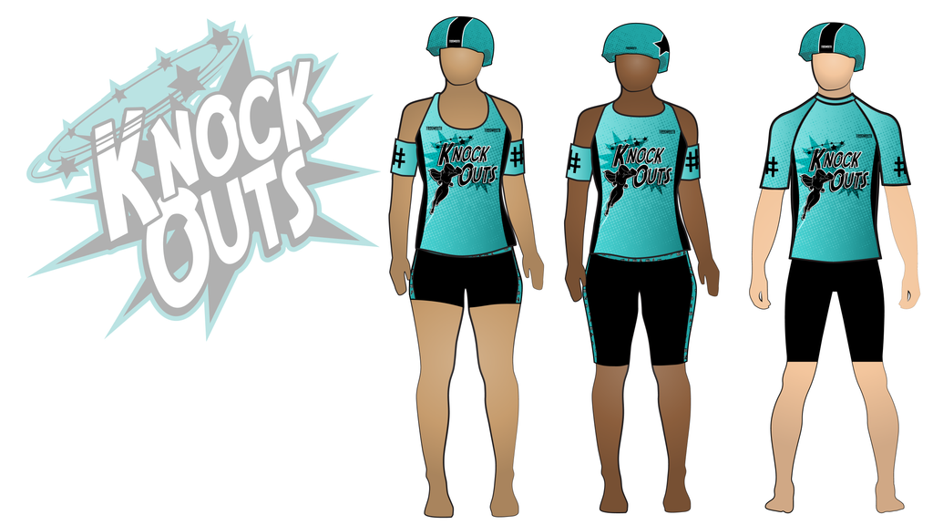 Kansas City Roller Warriors Knockouts 2017 Uniform Collection | Custom Roller Derby Uniforms by Frogmouth