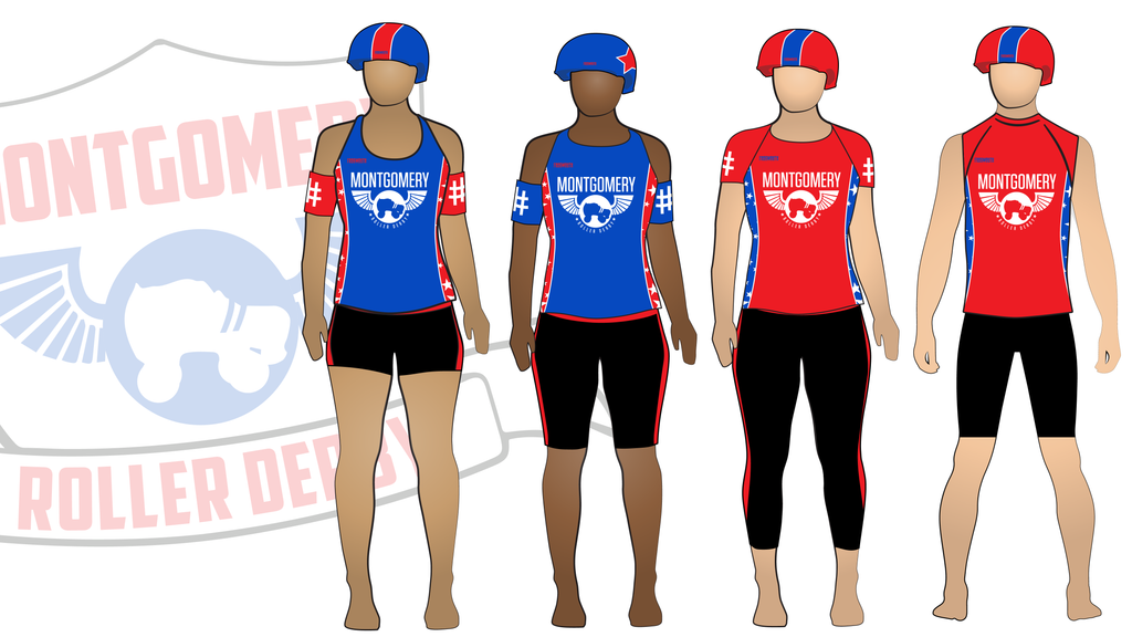 Montgomery Roller Derby Uniform Collection - custom roller derby uniforms by Frogmouth