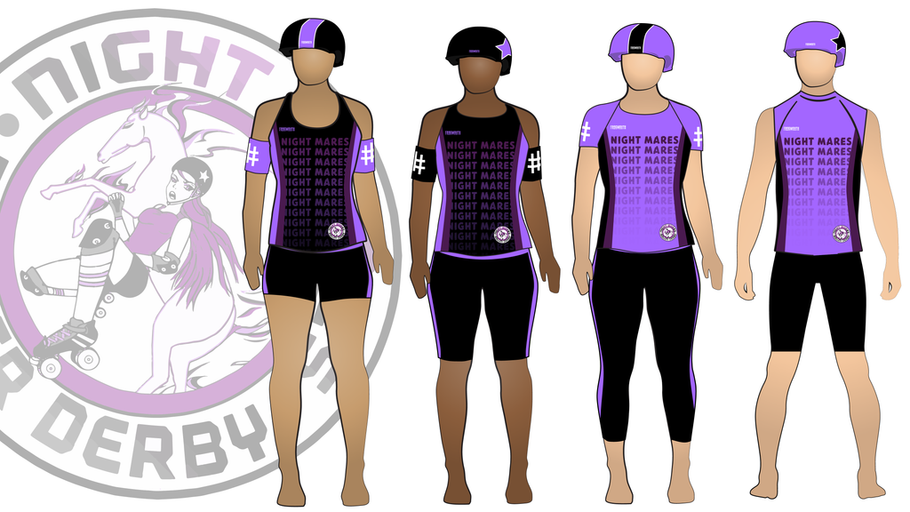 Night Mares Roller Derby Uniform Collection | Custom Roller Derby Uniforms by Frogmouth