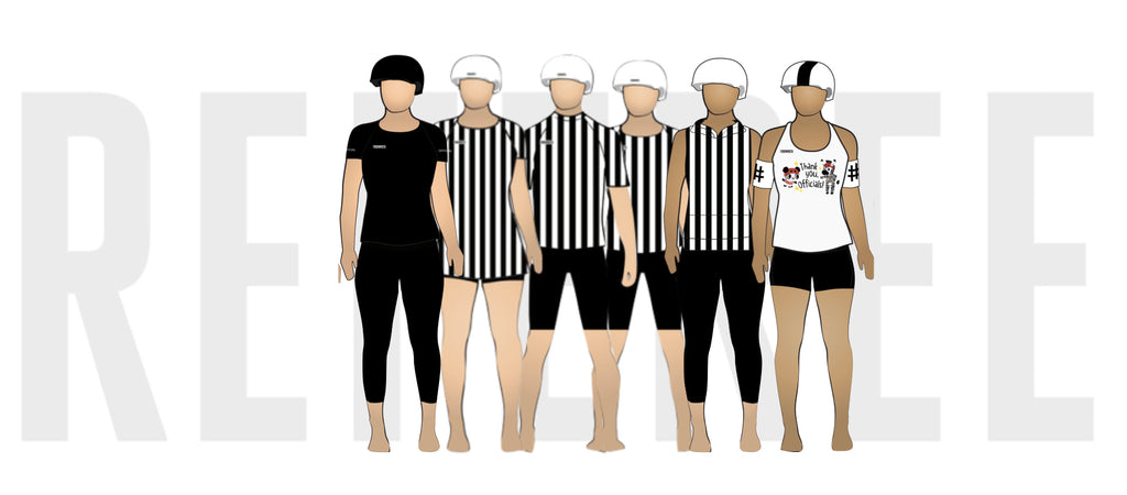 Roller Derby Referee Jersey / Uniform Roller Derby NSO Jersey / Uniform Reversible Roller Derby Referee / NSO Jersey / Uniform Non-Skating Official Uniform / Referee Uniforms by Frogmouth / Does Frogmouth Make Referee Uniforms?