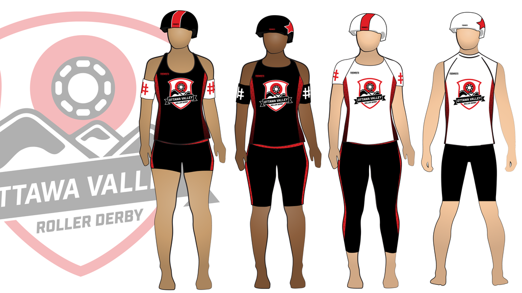 Ottawa Valley Roller Derby Uniform Collection | Custom Roller Derby Uniforms by Frogmouth