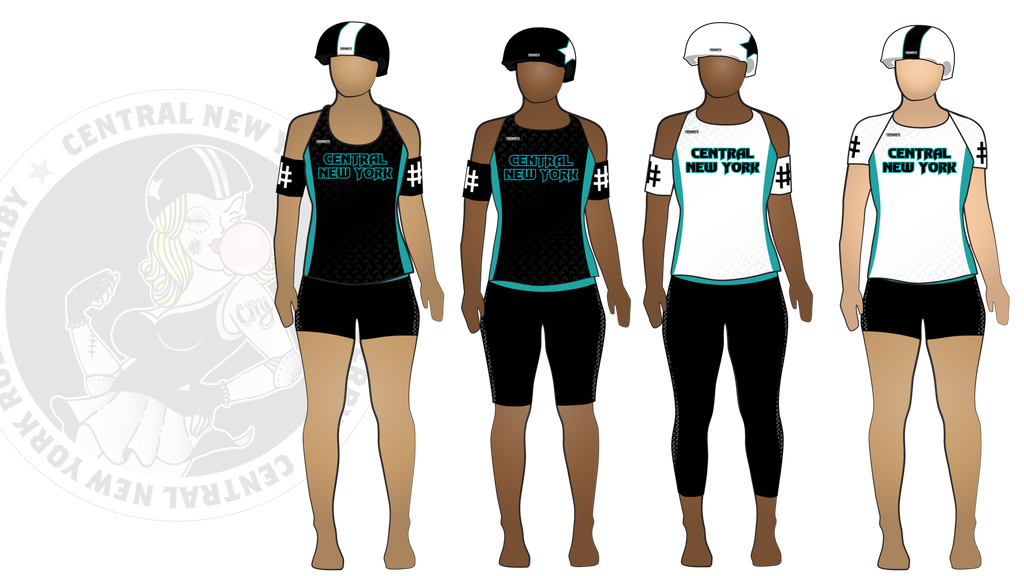 Central New York Roller Derby 2017 Uniform Collection | Custom Roller Derby Uniforms by Frogmouth