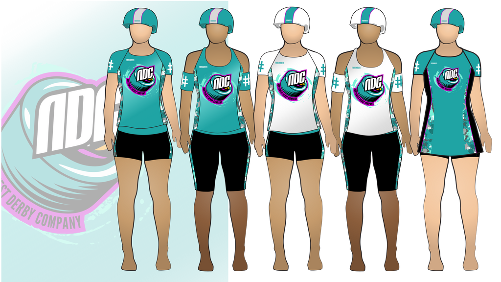 Northwest Derby Company (NDC) 2017 Uniform Collection | Custom Roller Derby Uniforms by Frogmouth