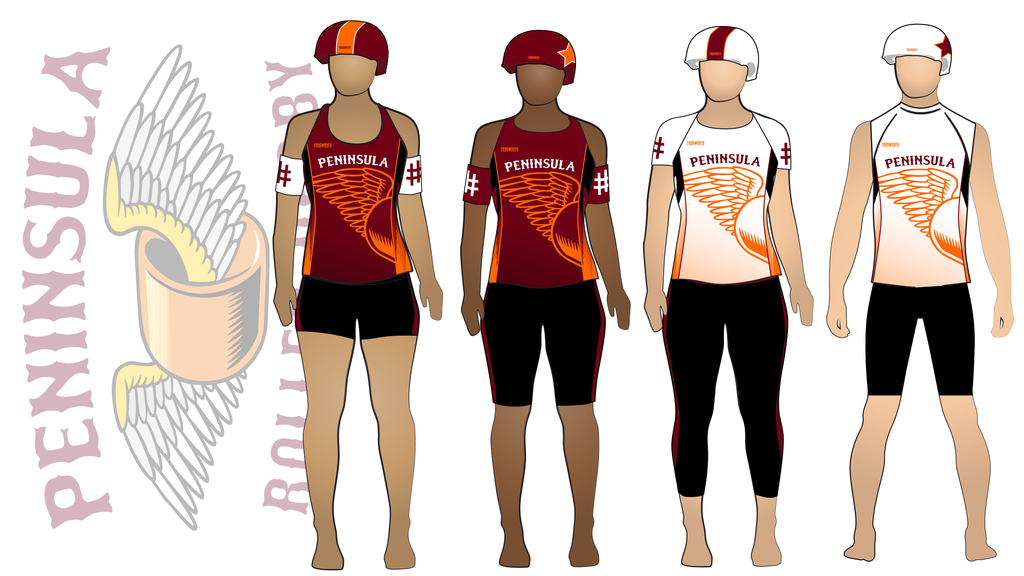 Peninsula Roller Derby Slam Andreas Uniform Collection | Custom Roller Derby Uniforms by Frogmouth