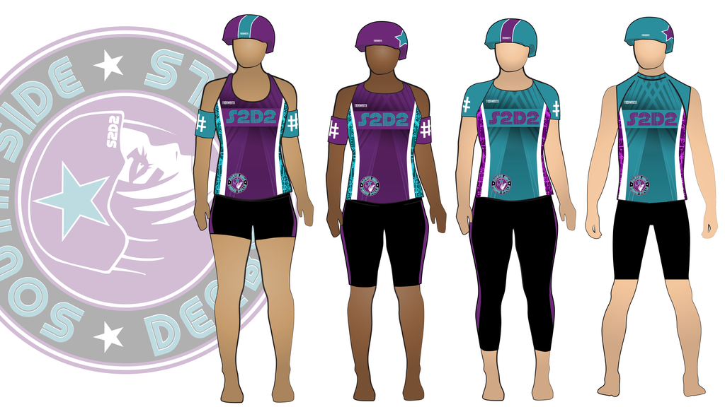 South Side Derby Dolls The Force uniform collection | Custom roller derby uniforms by Frogmouth