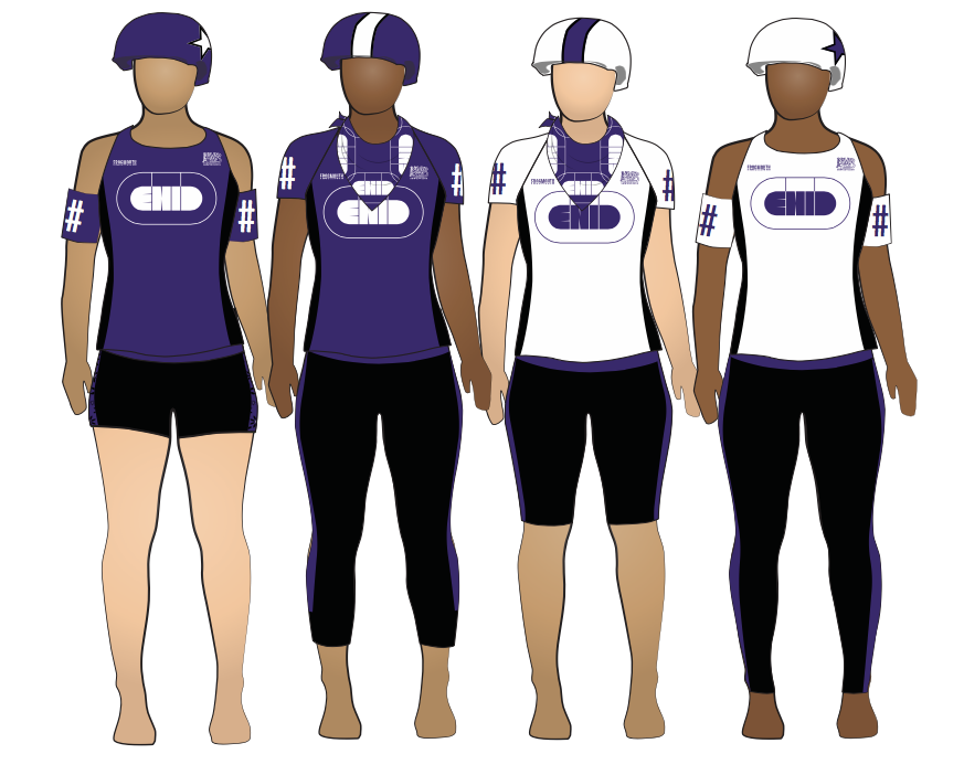 Enid Roller Girls 2016 Uniform Collection / Custom Roller Derby Uniforms by Frogmouth