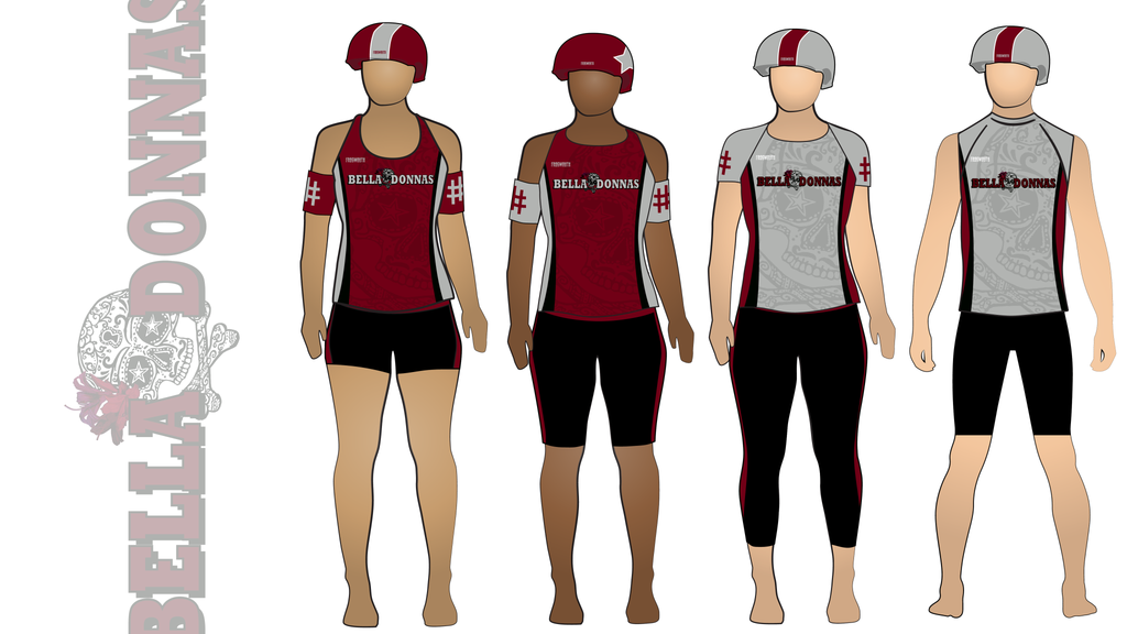 Shoreline Roller Derby Bella Donnas Uniform Collection | Custom Roller Derby Uniforms by Frogmouth