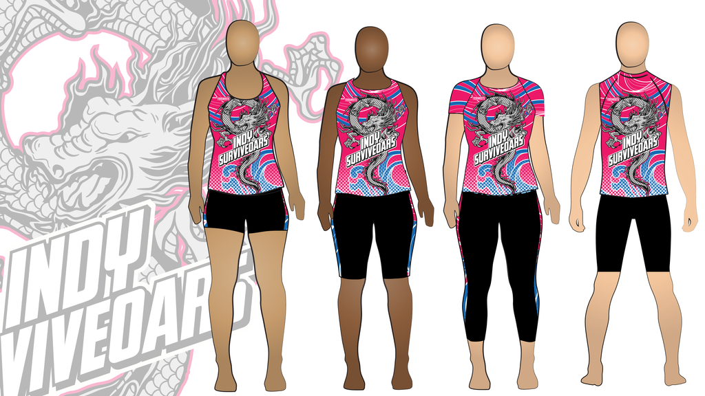 Indy SurviveOars Uniform Collection | Custom Roller Derby Uniforms by Frogmouth