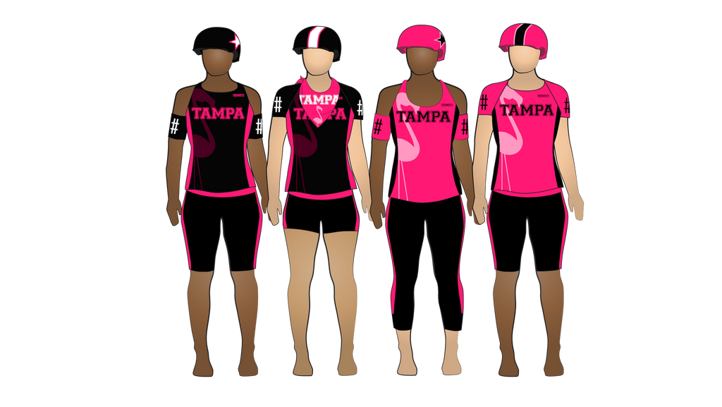 Tampa Bay Junior Derby Travel Team 2016 Uniform | Custom Roller Derby Uniforms by Frogmouth