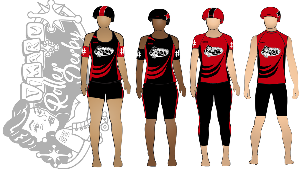 Timaru Derby Dames Uniform Collection | Custom Roller Derby Uniforms by Frogmouth