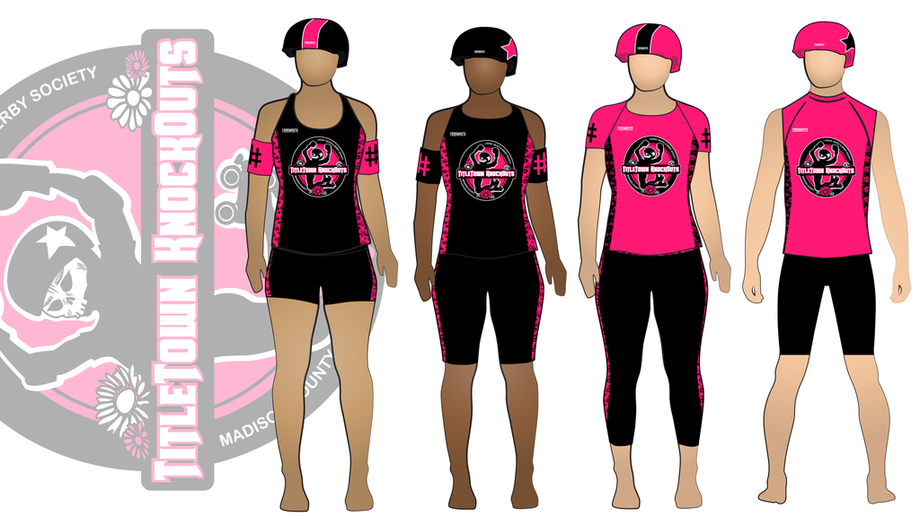 Ladies Death and Derby Society TitleTown Knockouts Uniform Collection | Custom Roller Derby Uniforms by Frogmouth